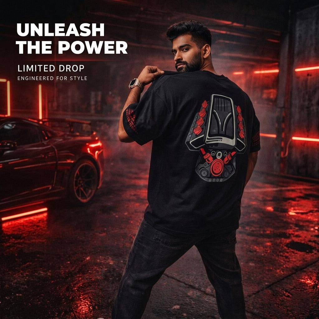 V8 Engine Oversized tee