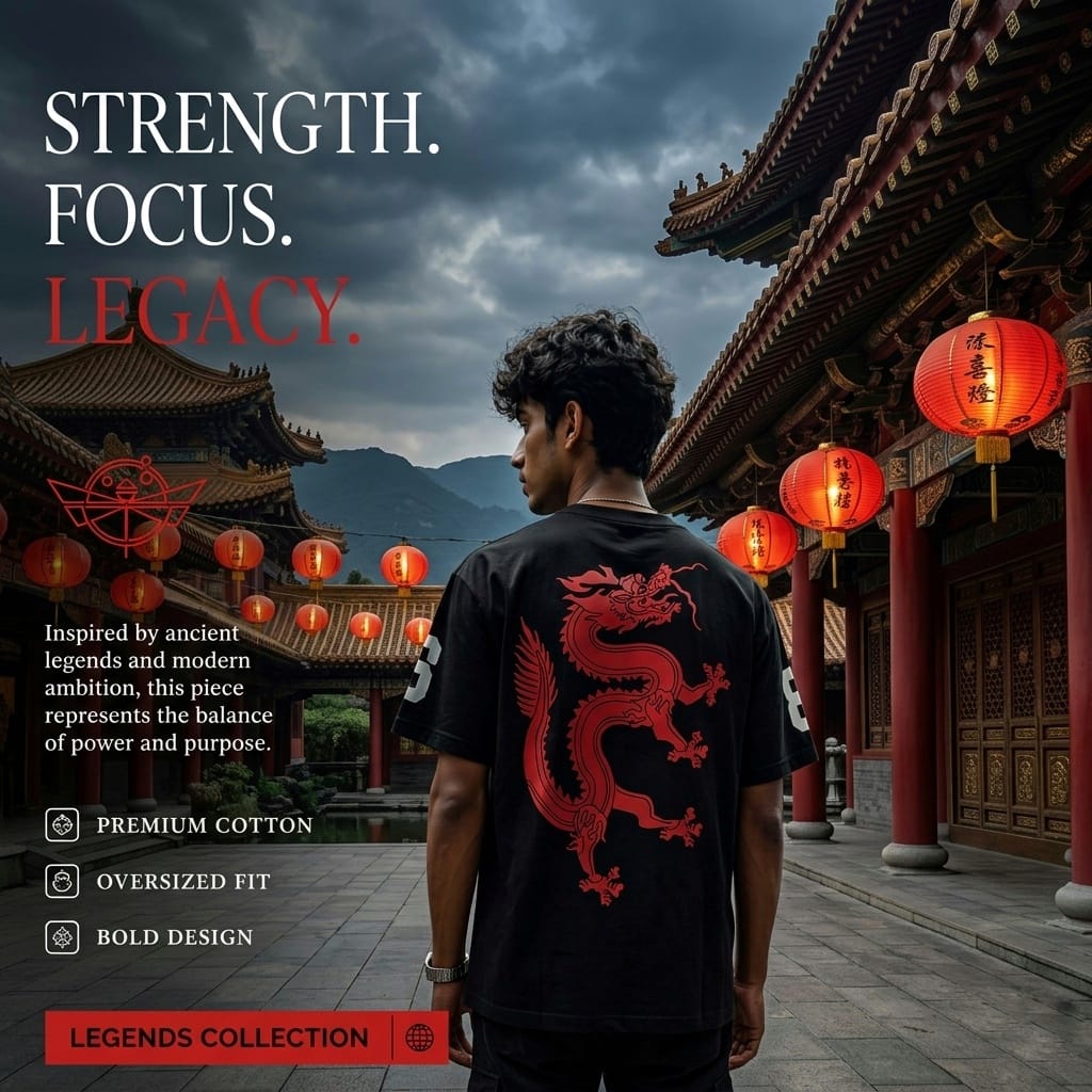 The Dragon Life Over sized Tee
